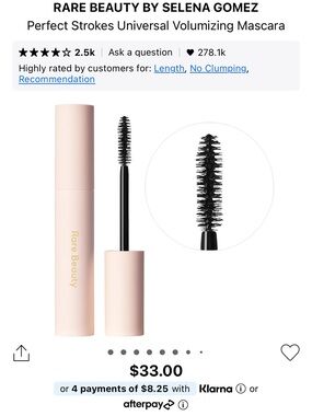 BNWT Rare Beauty by Selena Gomez - Perfect Strokes Universal Volumizing Mascara